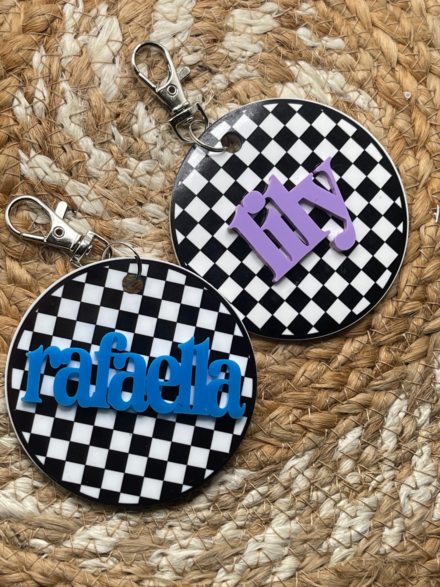 Checkered Bag Tag